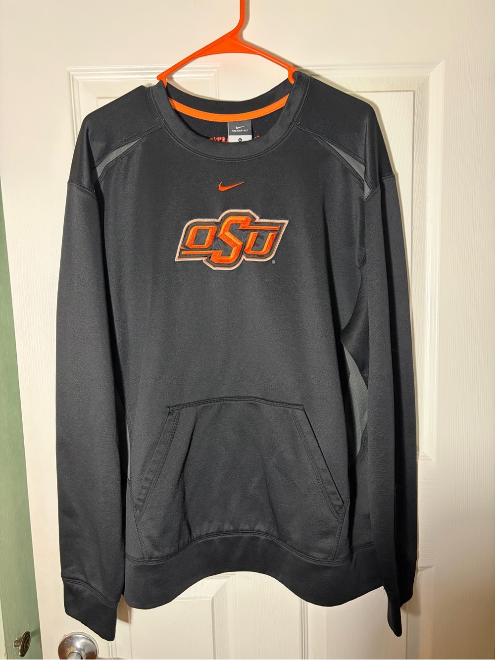 Nike Black Crewneck Sweatshirt with Orange OSU Logo